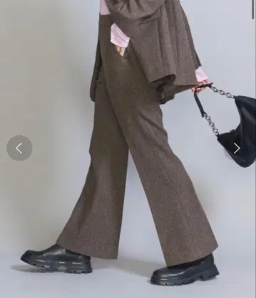 믹스 트위드 플레어 팬츠