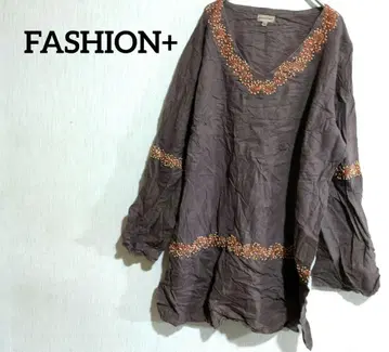 FASHION+ 자수 첨가 긴팔 튜닉 52