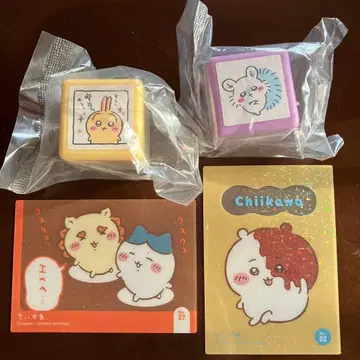 치이카와 (먼작귀) 더블 스탬프 키라키라 클리어 카드