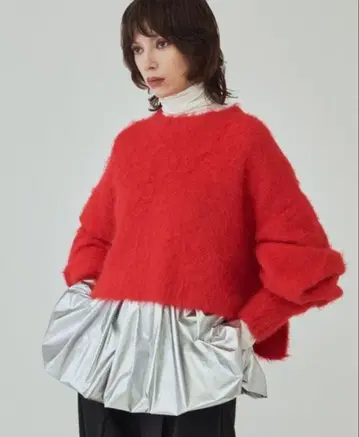 yae 페플럼 벨트 실버 뷔스티에 벌룬