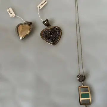 실버 925 하트형 펜던트 목걸이