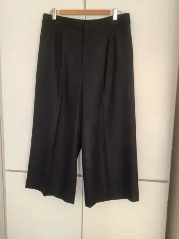 [ 미사용 빅 사이즈 ] UNTITLED 블랙 와이드 팬츠 허리밴딩 3L