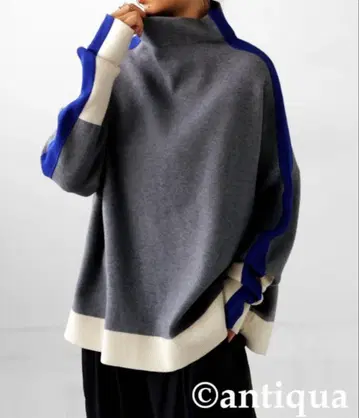 antiqua 배색 니트