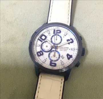 ANGEL CLOVER 크로노그래프 시계 화이트/네이비 배터리 방전