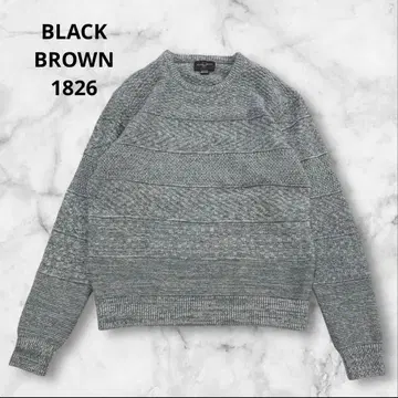 [ BLACK BROWN 1826 ] 블랙브라운 니트 스웨터 상의 L