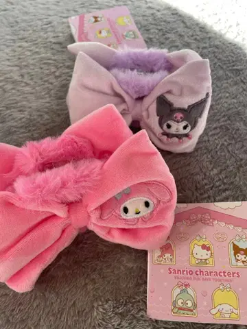 산리오 캐릭터즈 헤어 클립 마이멜로디 쿠로미 멜로쿠로 헤어 액세서리