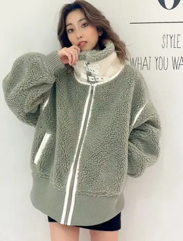 GYDA WIDE RIB 보아 B-3 자켓