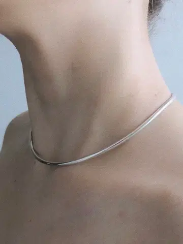 [ Lana Swans ] 실버 초커
