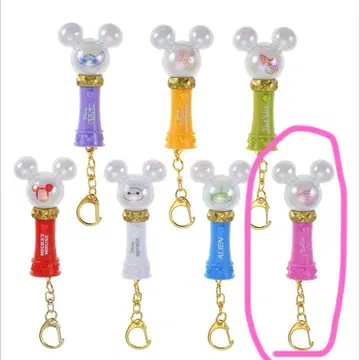 디즈니 스토어 시크릿 키링 7색 변화 응원봉 체셔