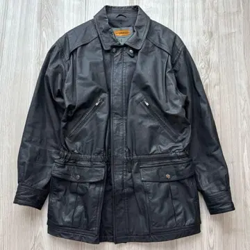 INTERMEZZO 커버올 가죽 S 블랙 소가죽 카 코트