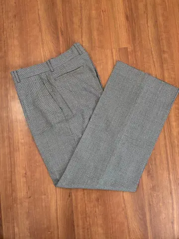 그레이 스트라이프 와이드 팬츠