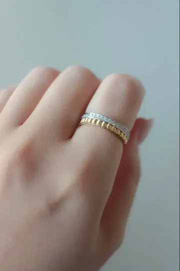 [ 새상품 ] ebine 반지 반지 실버 골드 9호