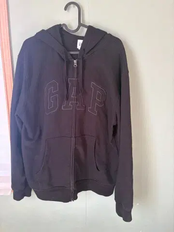 GAP 블랙 풀 집업 후드티 M