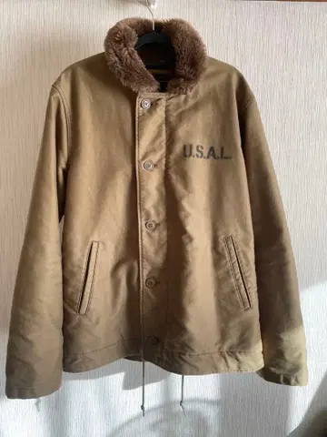 U.S.A.L. 밀리터리 덱 자켓 카키