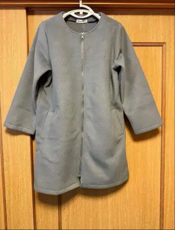 여성용 코트 블루 빅 사이즈 깔끔한 디자인 포켓 있음