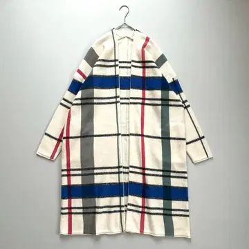 투모로우랜드 맥피 울 캐시미어 체크 롱 가디건