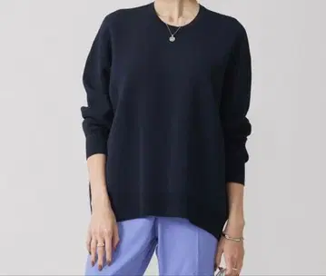 iCB [세탁 가능] 코튼 폴리에스테르 스무스 니트 풀오버