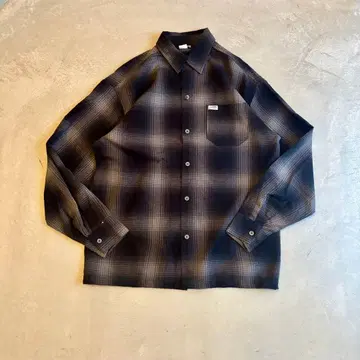 caltop 옴브레 체크 셔츠 M