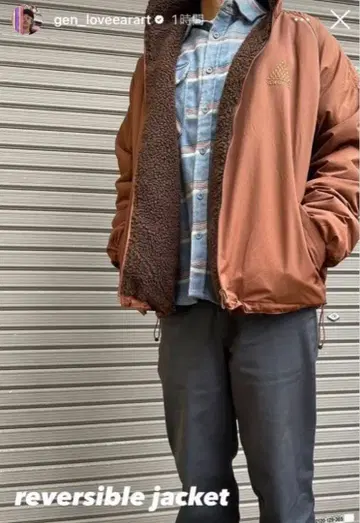 M 사이즈 초레어 love ear art 리버서블 보아 자켓