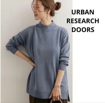 URBAN RESEARCH DOORS 모크넥 튜닉 와이드 니트