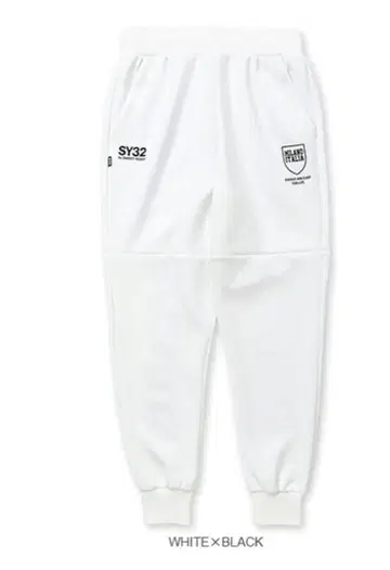 SY32 조거 팬츠 화이트 x 블랙