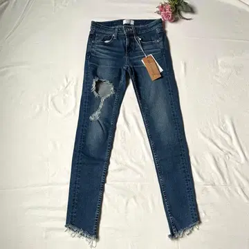[ 새상품 미사용 ] 제이다 데님 스키니 데미지 가공 S 일본제