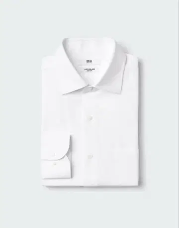 [UNIQLO] 슈퍼 논아이론 슬림 셔츠/세미 와이드 화이트 XS 사이즈