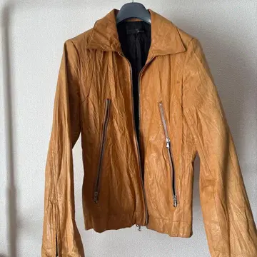 Harlem Rounge 천연 가죽 싱글 가죽 자켓