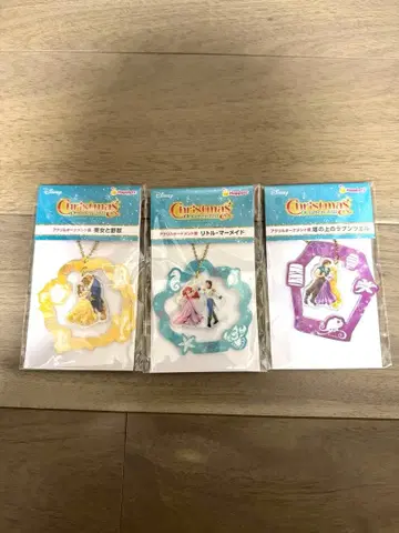 디즈니 크리스마스 아크릴 키링 3개 세트