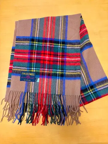 TWEEDMILL 울 체크 무늬 스톨