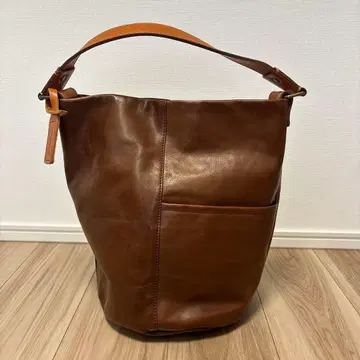 BAGUDESSIN.SA 브라운 가죽 숄더백