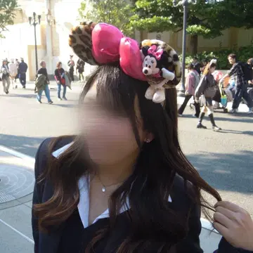 레오파드 무늬 미니 머리띠