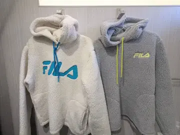[새상품급] FILA 플리스 후드티 그레이와 화이트 세트