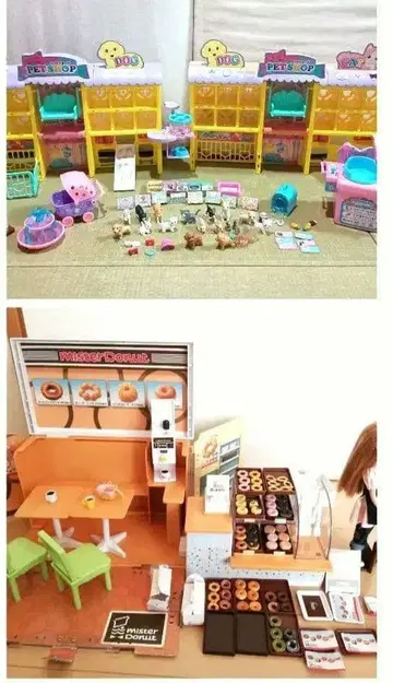 리카짱 세트 샵 가게놀이 시리즈 2점 묶음 판매