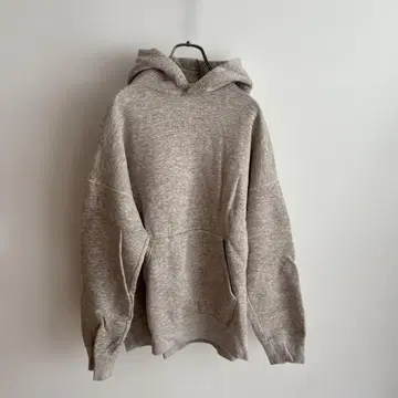 phlannel 야크 소재 그레이 후드 부착 후드티