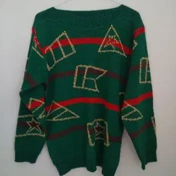 [ 새상품 ] 크리스마스 니트 여성용 프리 일본제 트리 쇼와 레트로