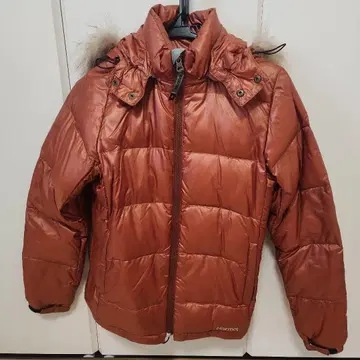 Marmot 브라운 다운 자켓 후드 부착