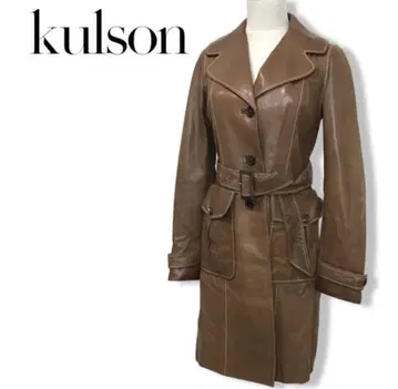 kulson 리얼 가죽 트렌치코트 양가죽 이탈리아제 40