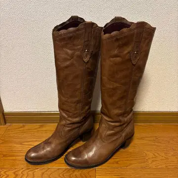 키다리 아저씨 천연 가죽 롱 부츠 24.5