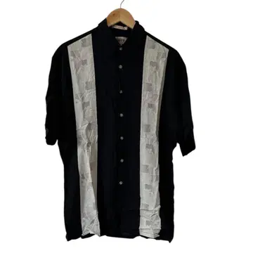 레이온 셔츠 쿠바 셔츠 블랙 M