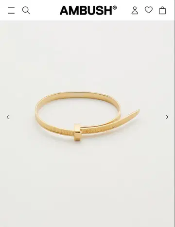 AMBUSH 골드 뱅글 밴딩 박스 포함