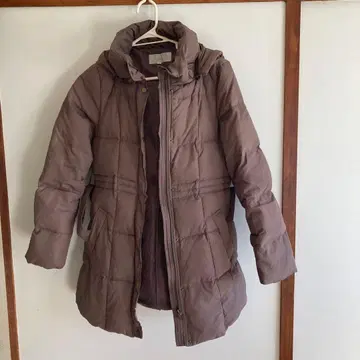 후드 부착 롱 다운 자켓