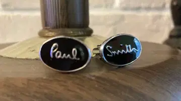 폴 스미스 커프 링크스 블랙 타원형