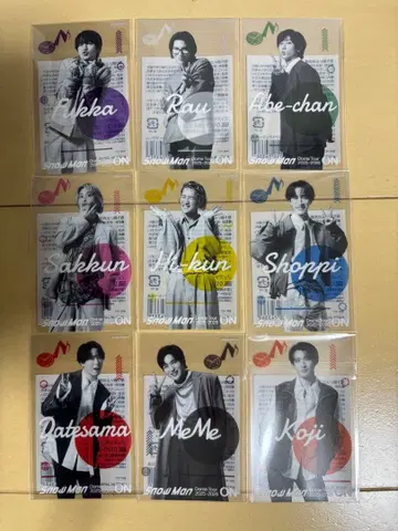 Snow Man LIVE 투어 ON 스티커 9개 세트