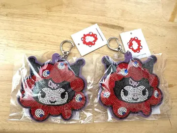 미야쿠미야쿠 산리오 쿠로미 반짝이 가죽 키링 새상품 오사카 만박