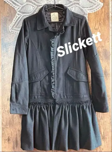 울 혼방 블랙 코트 *블랙*(M)