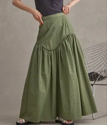 PUBLIC TOKYO 자카드 볼륨 개더 스커트