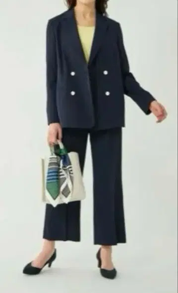 택 포함 새상품 유나이티드 애로우즈 그린 라벨 더블 자켓 수트 셋업