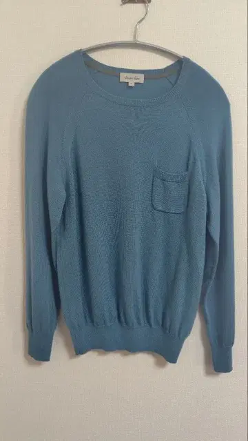 스티븐 앨런 울 100% 얇은 소재 크루넥 니트