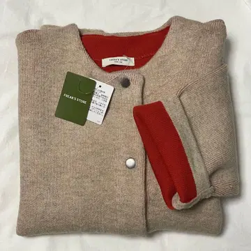 FREAK'S STORE 안쪽 배색 스냅 니트 가디건 [한정 전개]